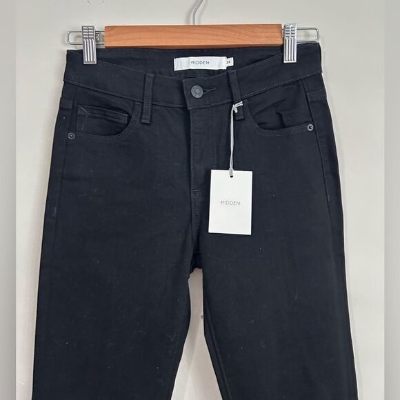 NWT Hidden Happi Crop Flare Jeans in Black - Picture 14 of 14